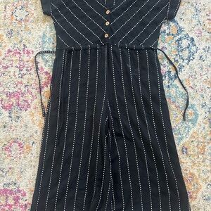 World Market Black and White Striped Jumpsuit. S/M But Fits Like L/XL.